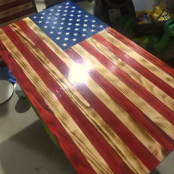 Custome made wooden American flag.